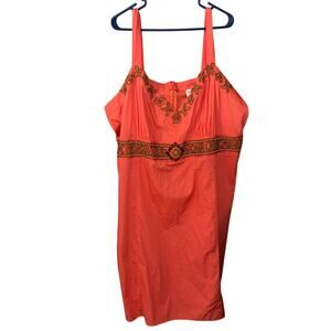 Veranesi women’s plus size coral beaded sundress boho NWOT (size 26W)